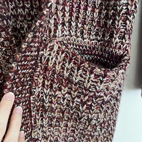 Sam Edelman SD Helen Collared‎ Long Cardigan Duster Maroon Multi Size XS Classic - Picture 4 of 13